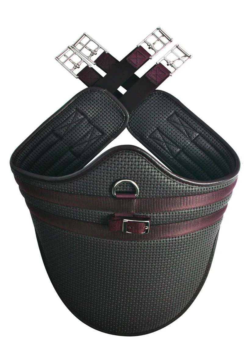 HyCOMFORT Short Waffle Stud Girth in Brown